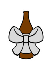 geschenk flasche bier alkohol saufen oktoberfest schleife verpackt geburtstag party feiern spaß trinken durst betrunken betrinken team crew glas