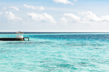 Fototapeta premium Building setup at Maldives sea.