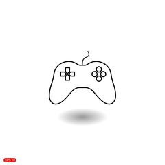 Game controller vector icon. Video game console. Joystick icon illustration for mobile and web concept