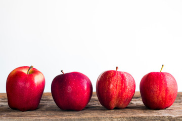 red apples isolated on white background