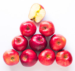 red apples isolated on white background