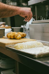 Chef preparing food in the kitchen