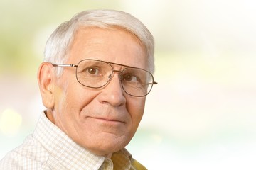 Portrait of happy senior man