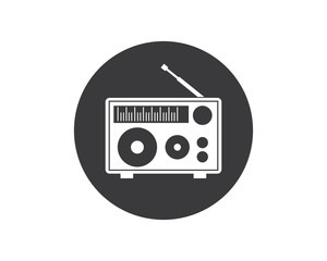 radio logo icon vector illustration