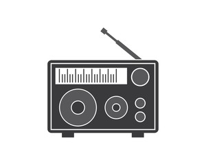 radio logo icon vector illustration