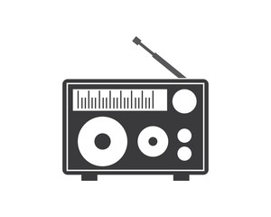 radio logo icon vector illustration