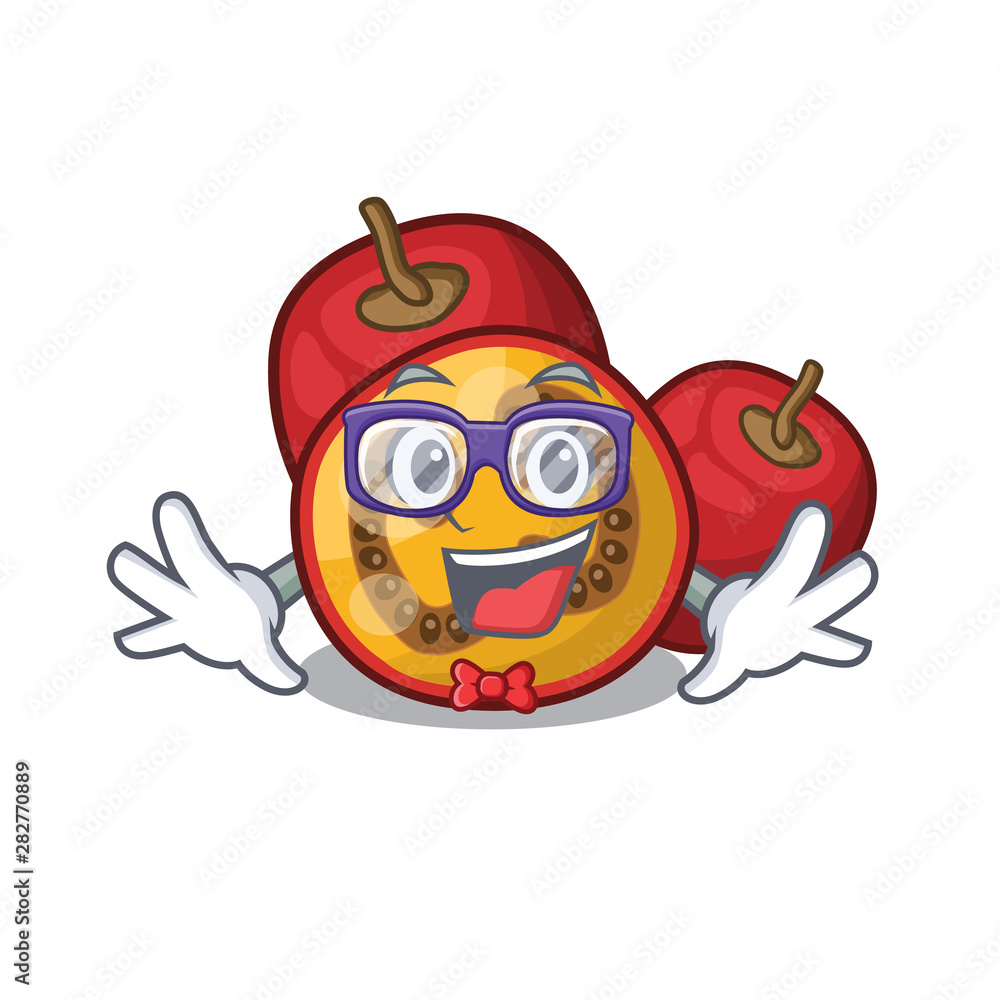 Sticker geek tamarillo isolated with in the cartoon