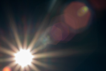 lights on black background