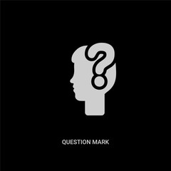 white question mark vector icon on black background. modern flat question mark from ui concept vector sign symbol can be use for web, mobile and logo.