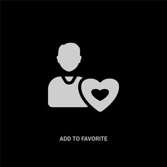 white add to favorite vector icon on black background. modern flat add to favorite from ui concept vector sign symbol can be use for web, mobile and logo.
