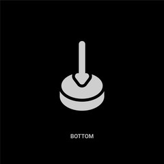 white bottom vector icon on black background. modern flat bottom from ui concept vector sign symbol can be use for web, mobile and logo.