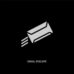 white email evelope vector icon on black background. modern flat email evelope from ui concept vector sign symbol can be use for web, mobile and logo.