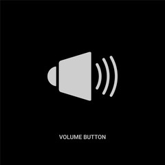 white volume button vector icon on black background. modern flat volume button from ui concept vector sign symbol can be use for web, mobile and logo.