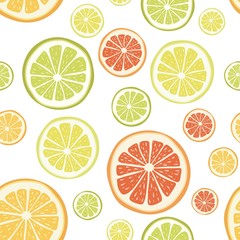 Fototapeta premium vector citrus seamless background