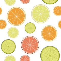 Obraz premium vector citrus seamless background
