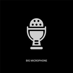white big microphone vector icon on black background. modern flat big microphone from technology concept vector sign symbol can be use for web, mobile and logo.