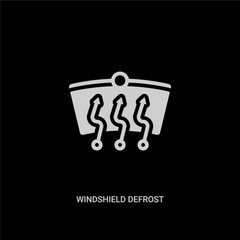 white windshield defrost vector icon on black background. modern flat windshield defrost from shapes concept vector sign symbol can be use for web, mobile and logo.