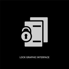 white lock graphic interface security vector icon on black background. modern flat lock graphic interface security from security concept vector sign symbol can be use for web, mobile and logo.
