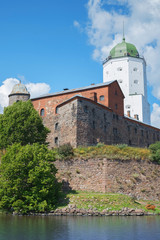 Fototapeta premium Medieval tower in the city of Vyborg