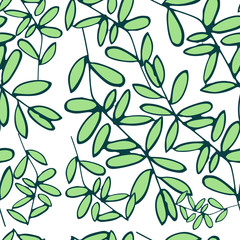 Summer background with green leaves