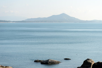 Beautiful morning sea view from island Koh Samui, Thailand
