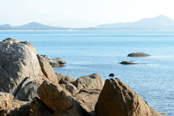 Beautiful morning sea view from island Koh Samui, Thailand