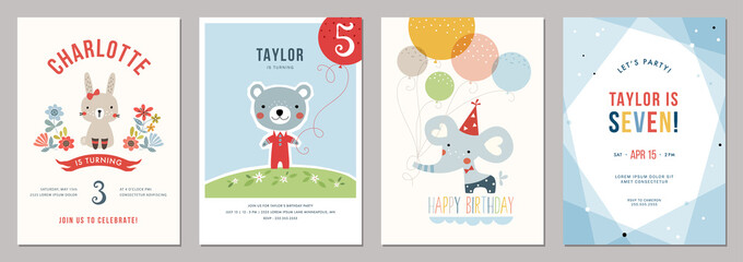 Kids birthday party invitations.