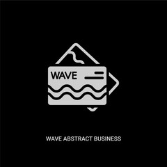 white wave abstract business card vector icon on black background. modern flat wave abstract business card from other concept vector sign symbol can be use for web, mobile and logo.