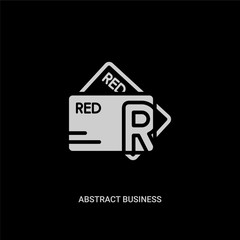 white abstract business card vector icon on black background. modern flat abstract business card from other concept vector sign symbol can be use for web, mobile and logo.