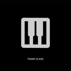 Fototapeta premium white piano class vector icon on black background. modern flat piano class from music concept vector sign symbol can be use for web, mobile and logo.