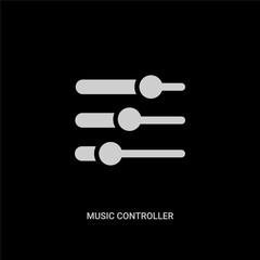 white music controller vector icon on black background. modern flat music controller from multimedia concept vector sign symbol can be use for web, mobile and logo.