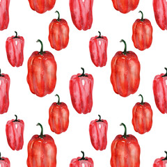 Watercolor background image of Fresh peppers
