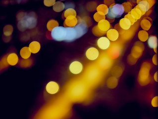 Defocused round bokeh balls multicolor party lights