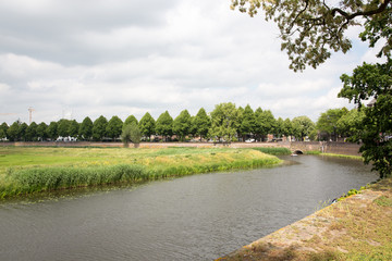 View of nature reserve 'Bossche Broek'  in the Dommel valley, close to the city center of Den Bosch.