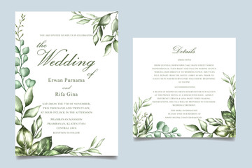 elegance wedding invitation template card design