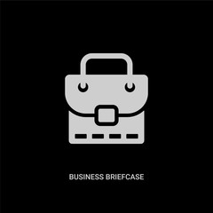 white business briefcase vector icon on black background. modern flat business briefcase from business concept vector sign symbol can be use for web, mobile and logo.