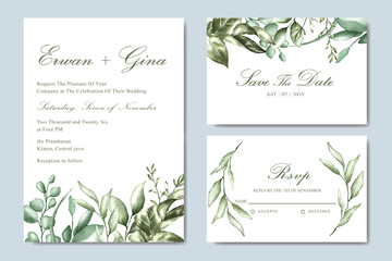 elegance wedding invitation template card design