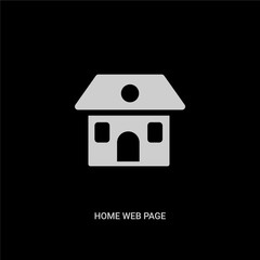white home web page vector icon on black background. modern flat home web page from buildings concept vector sign symbol can be use for web, mobile and logo.