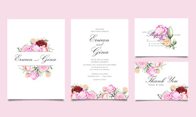 Fototapeta na wymiar elegance wedding invitation template card design