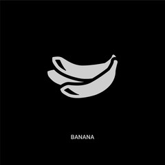 white banana vector icon on black background. modern flat banana from fruits and vegetables concept vector sign symbol can be use for web, mobile and logo.