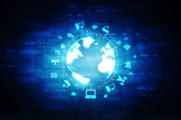 Obraz premium 2d illustration technology background