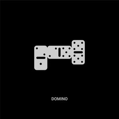 white domino vector icon on black background. modern flat domino from entertainment and arcade concept vector sign symbol can be use for web, mobile and logo.