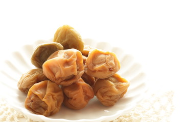 Japanese food, pickled plum Umeboshi