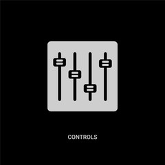 white controls vector icon on black background. modern flat controls from entertainment and arcade concept vector sign symbol can be use for web, mobile and logo.