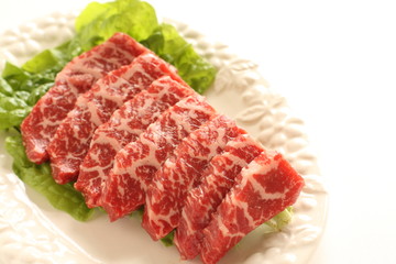 Freshness sliced beef for Korean food image
