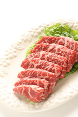 Freshness sliced beef for Korean food image