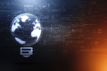 2d illustration Network community concept . Mixed media