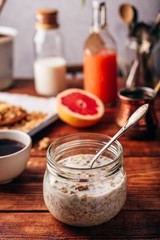 Healthy breakfast with granola