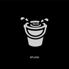 white splash vector icon on black background. modern flat splash from edit concept vector sign symbol can be use for web, mobile and logo.