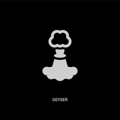 white geyser vector icon on black background. modern flat geyser from ecology concept vector sign symbol can be use for web, mobile and logo.